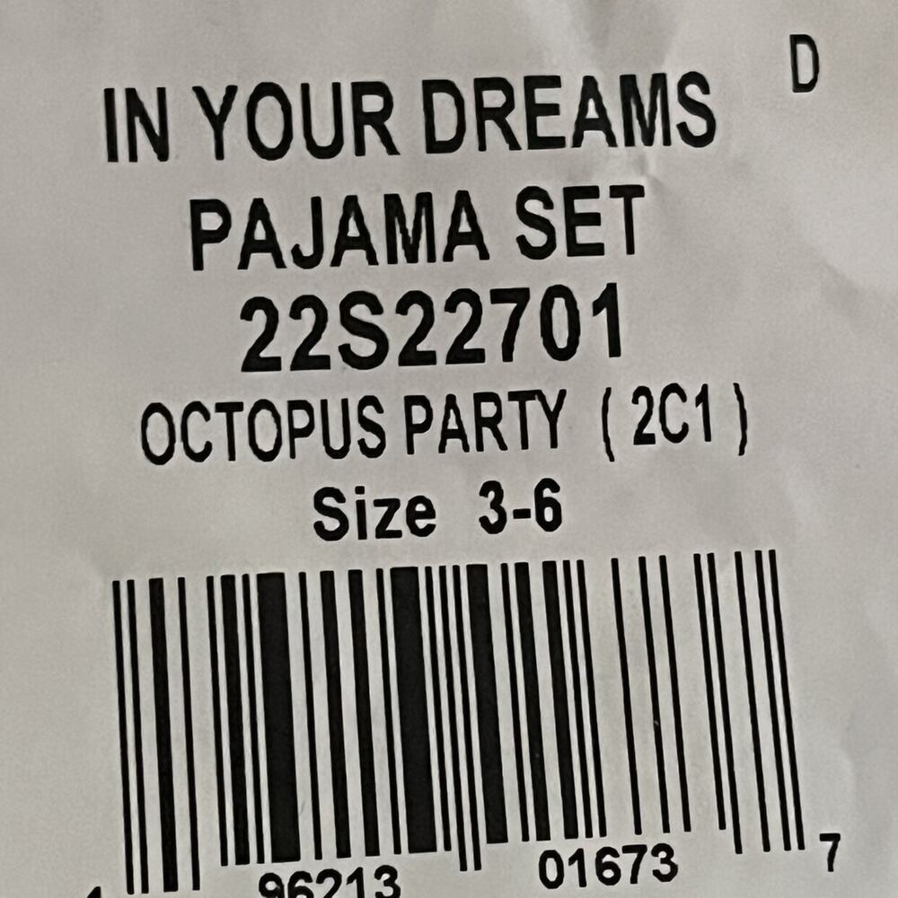 Tea Collection NWT “Octopus Party” 2-Piece Pajama Set. 3-6 Months. - Picture 2 of 2